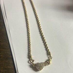 Vintage Italian Goldtone Chain with Heart Magnetic Closure added